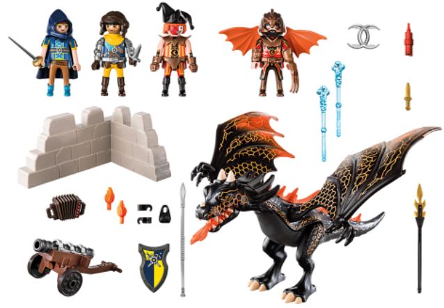 Playmobil - chevalier oeil du dragon à cheval