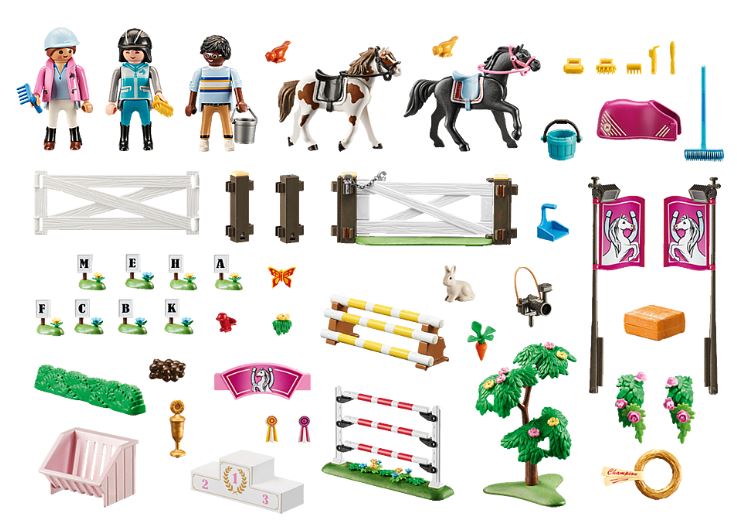70996 - Playmobil Country - Parcours d'obstacles avec chevaux Playmobil :  King Jouet, Playmobil Playmobil - Jeux d'imitation & Mondes imaginaires