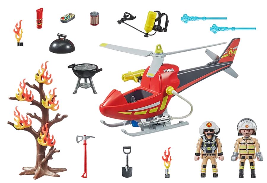 Playmobil 71195 Hélicoptère Bombardier des Pompiers - City Action