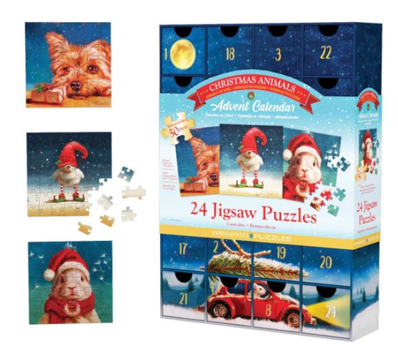 Calendrier de l'Avent 2023 Puzzle, Noël Calendrier de l'Avent Puzzle Puzzle  1000pcs, Puzzle pour le compte à rebours de Noël
