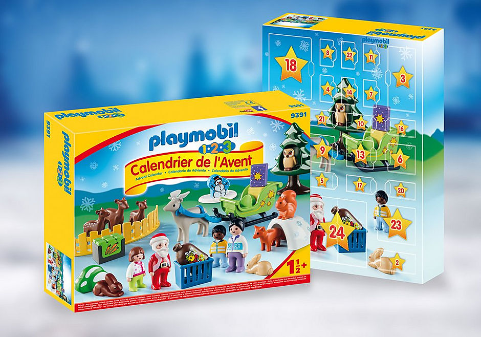 Calendrier De L Avent 1 2 3 Pere Noel Et Animaux De La Foret 9391 Playmobil Christmas