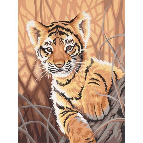 Peinture A Numeros 9x12 Bebe Tigre Peintures Par Numeros Moyenne