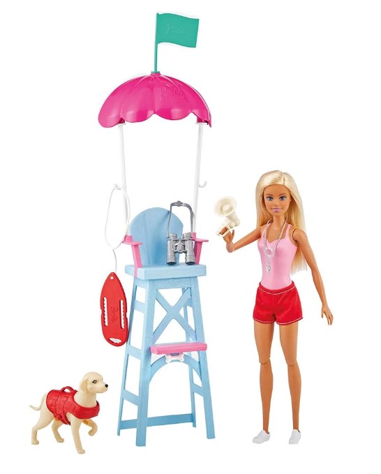 BARBIE - COFFRET DE JEU DE CARRIÈRE LIFEGUARD - POUPÉES, BARBIE ET  FIGURINES / Barbie et accessoires