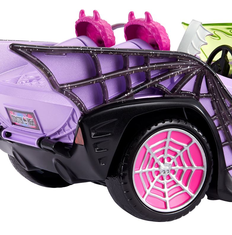 Monster high - cabriolet des goules - voiture avec animal, poupees