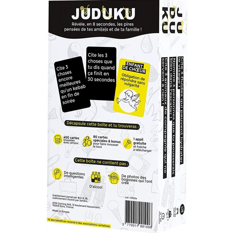 JUDUKU Jeux de société Jeu de Carte fabriqué en France - Edition