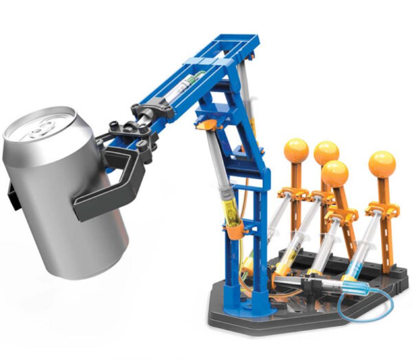 MoFun 101 bras de robot hydraulique 3 en 1 jouets assemblés pour la science  et l'éducation (bleu)