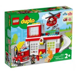 Caserne de pompiers et hélicoptère Lego Duplo