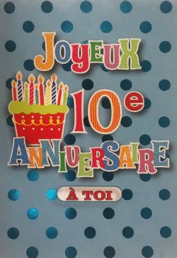 Carte d'anniversaire 10e fille – Joyeux anniversaire – Spécial fille – 10 –  Collection fête