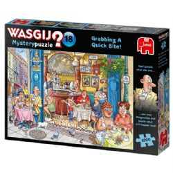 WASGIJ MYSTERY NO 18 BLEU CASSE-TÊTE 1000 PIÈCES - UNE BOUCHÉE POUR CHACUN